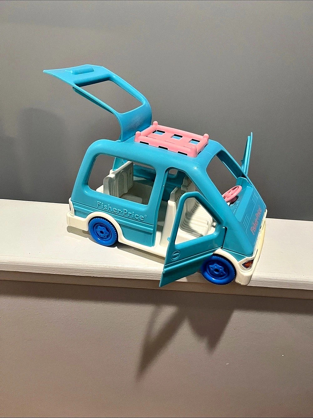 Fisher Price Loving Family Mini Van 1993 Blue & Pink - Picture 5 of 16